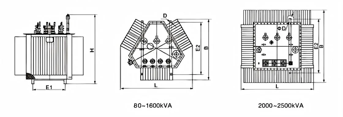 3D wound core oil-immersed transformer
